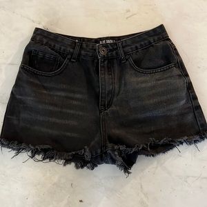 Black blue Jean shorts size 7/28